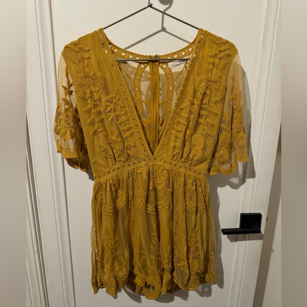 5/$20 Mustard Lace Romper